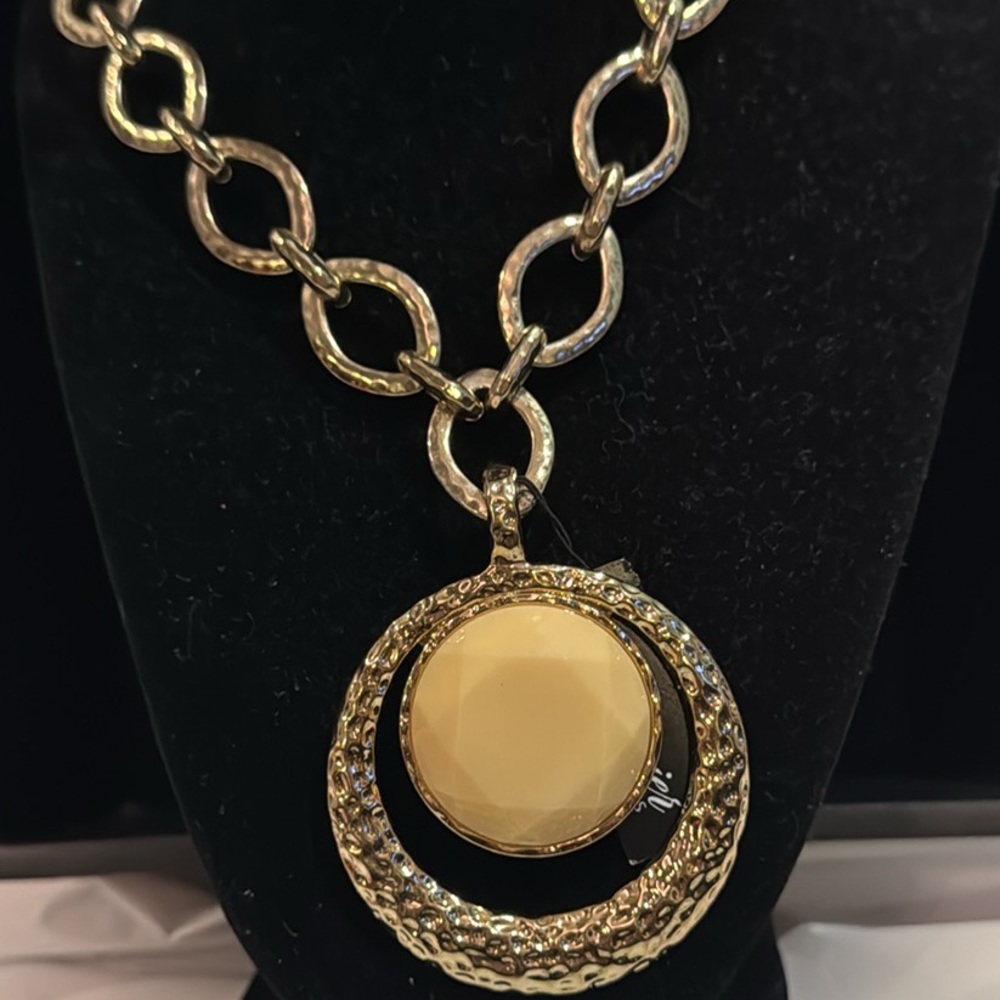 Premier Designs Jewelry French Vanilla Necklace Pendant & Golden Rules Necklace